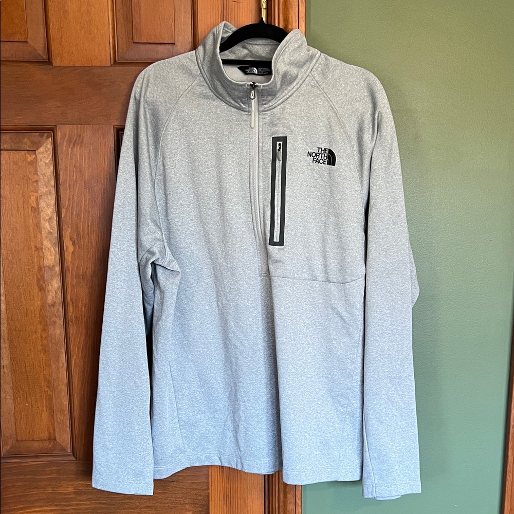 The North Face Light Gray Half-Zip Pullover